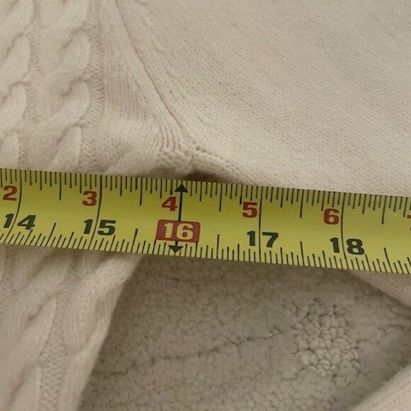 Ted Baker Cream Peplum Cable Knit Sweater – SZ 4 - Picture 7 of 15